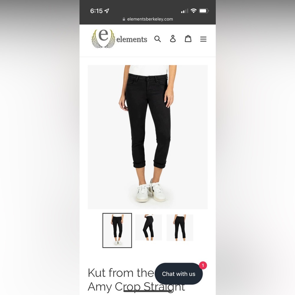 Brand new KUT cropped straight leg never worn